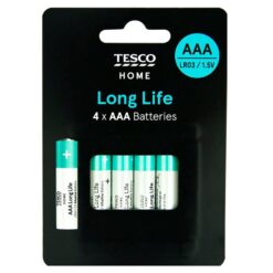 Tesco Long Life Aaa 4 Pack