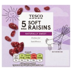 Tesco Soft Raisins 5 Bags 100G