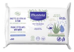 Organic Cotton Water Wipes 60 Wipes