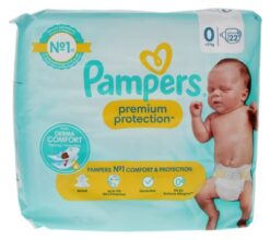 Premium Protection 22 Nappies Size 0 (Under 3kg)