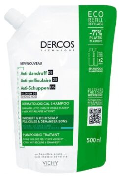 Dercos Anti-Dandruff Treatment Shampoo for Normal to Oily Hair Refill 500ml